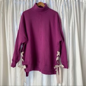 Free People Oversized Purple Sweatshirt